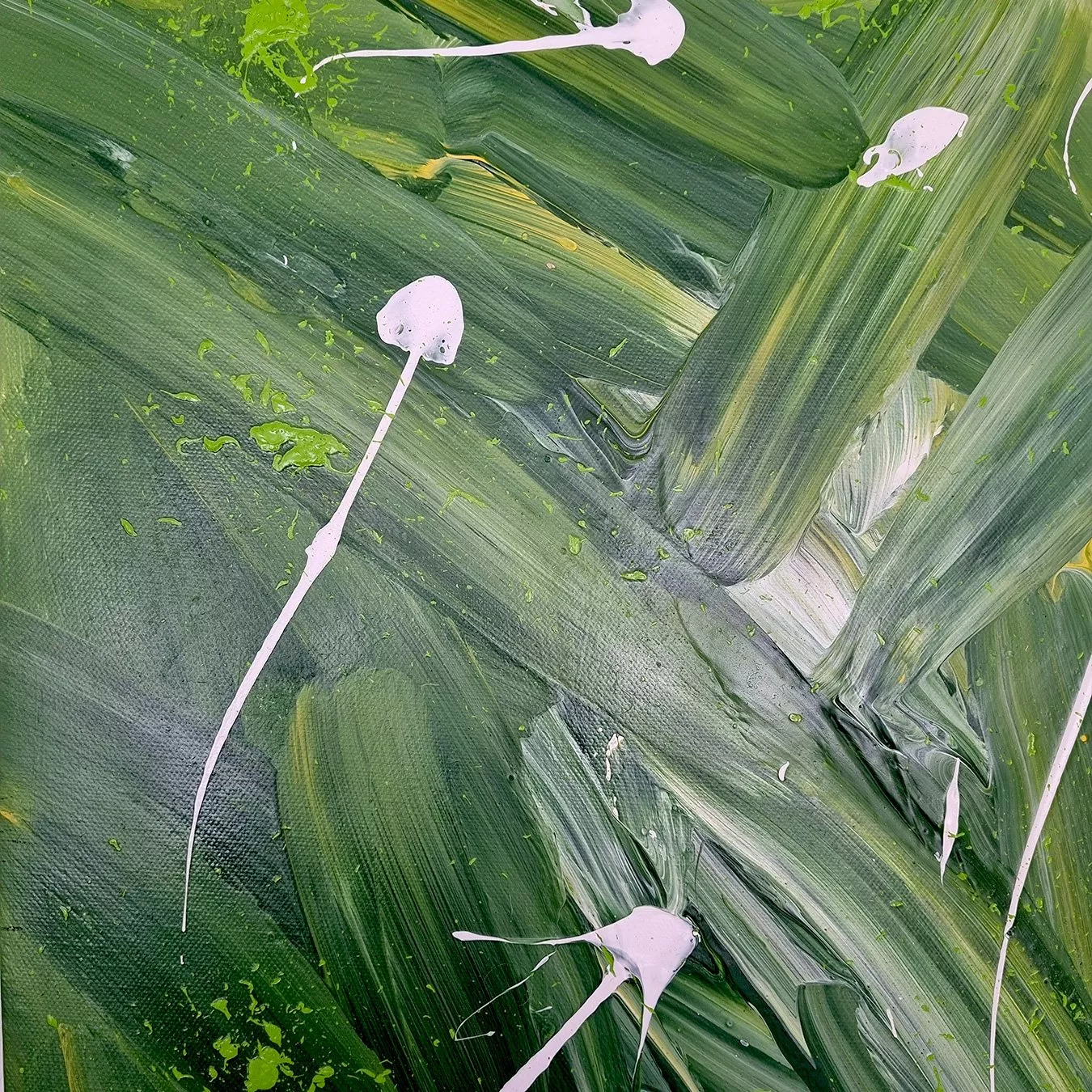 Detail Kunstwerk Acryl auf Leinwand Rike WolkeSieben