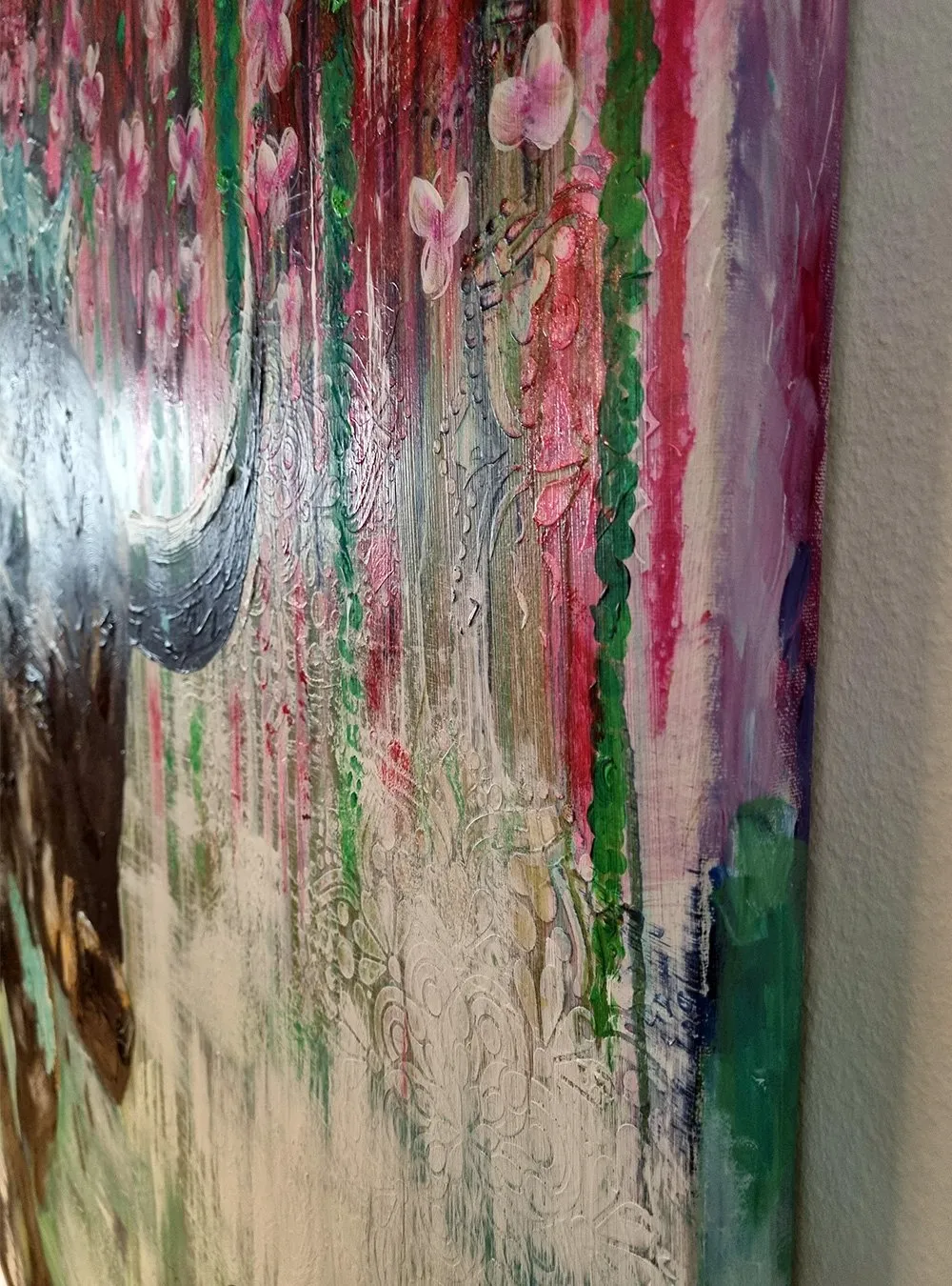 Detail Kunstwerk auf Leinwand von Rike